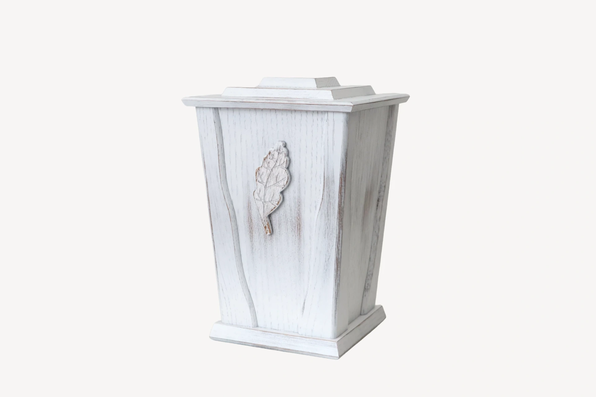 Igaviku Leht Valge Tammepuidust Urn 0165